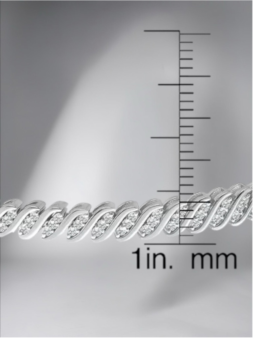 Diamond Triple Row “S” Link Bracelet - Picture 7 of 8